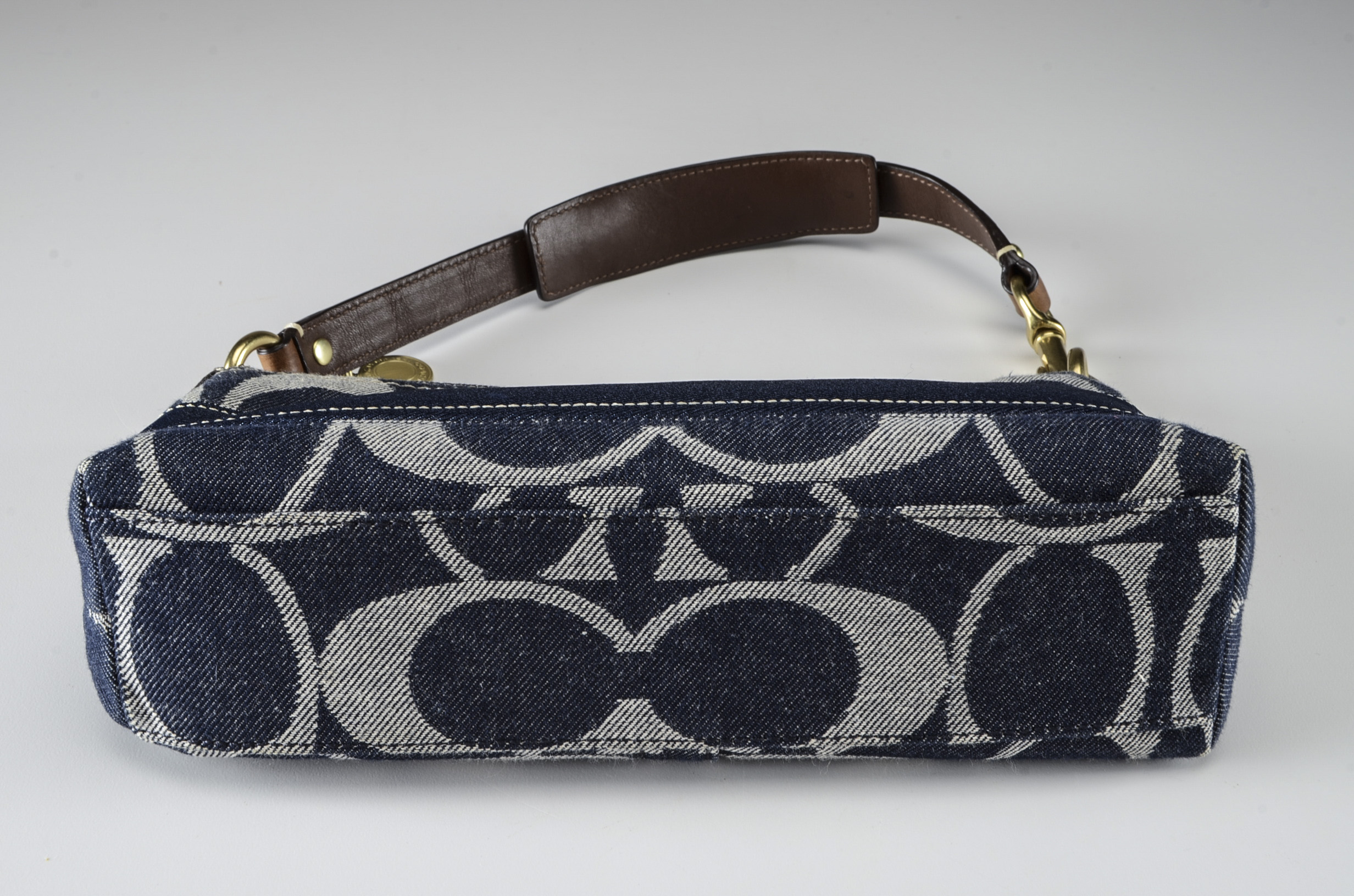 Coach Denim Signature Stripe Handbag EBTH