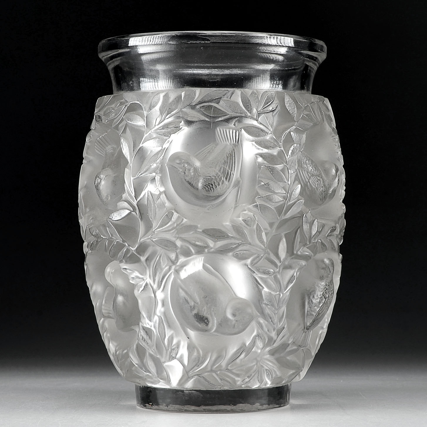 Lalique Crystal "Love Birds" Vase EBTH