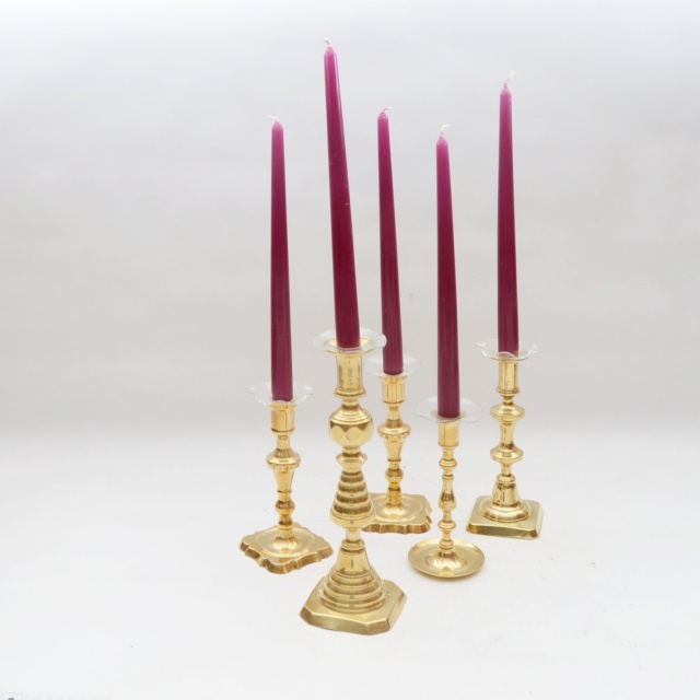 Collection of Brass Candlesticks EBTH