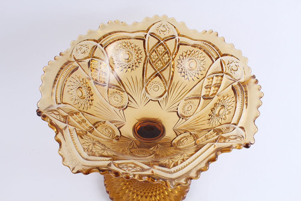 Imperial Glass Amber Footed Bowl EBTH
