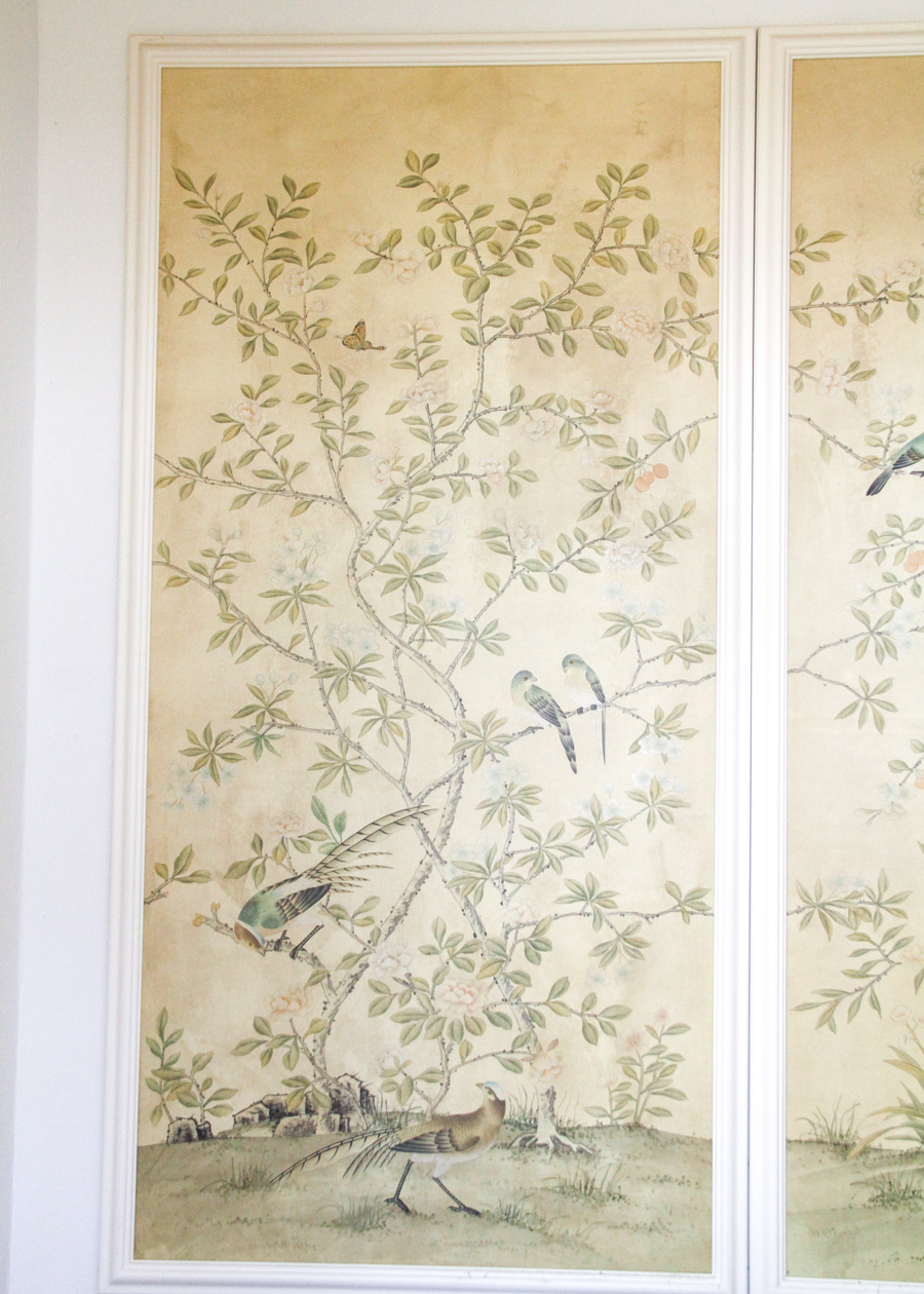 Hand Painted Gracie Watercolor Wallpaper Panels, Set of 4 EBTH