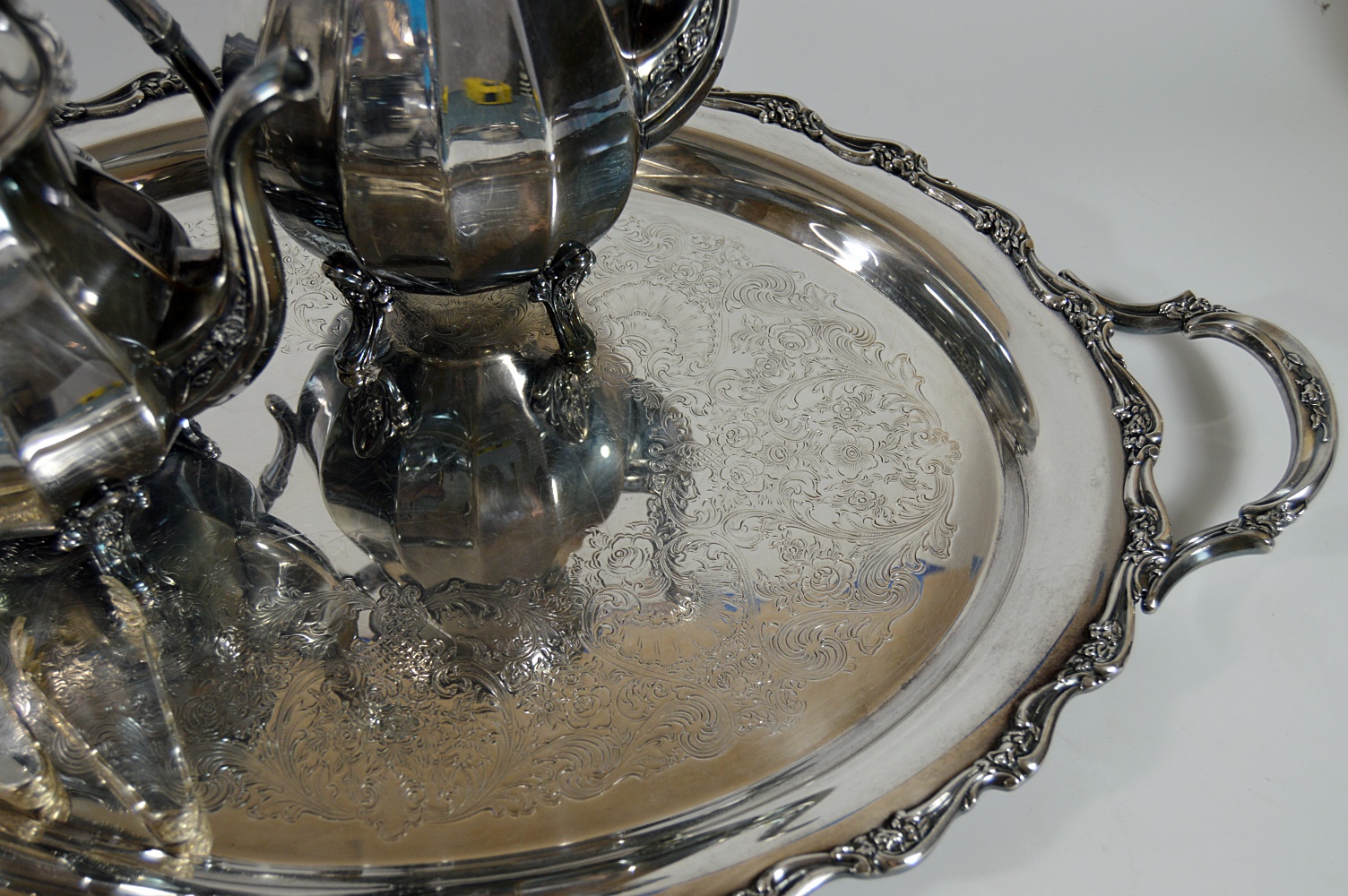 1847 Rogers Bros. "Magic Rose" Silver Plate Tea Service EBTH