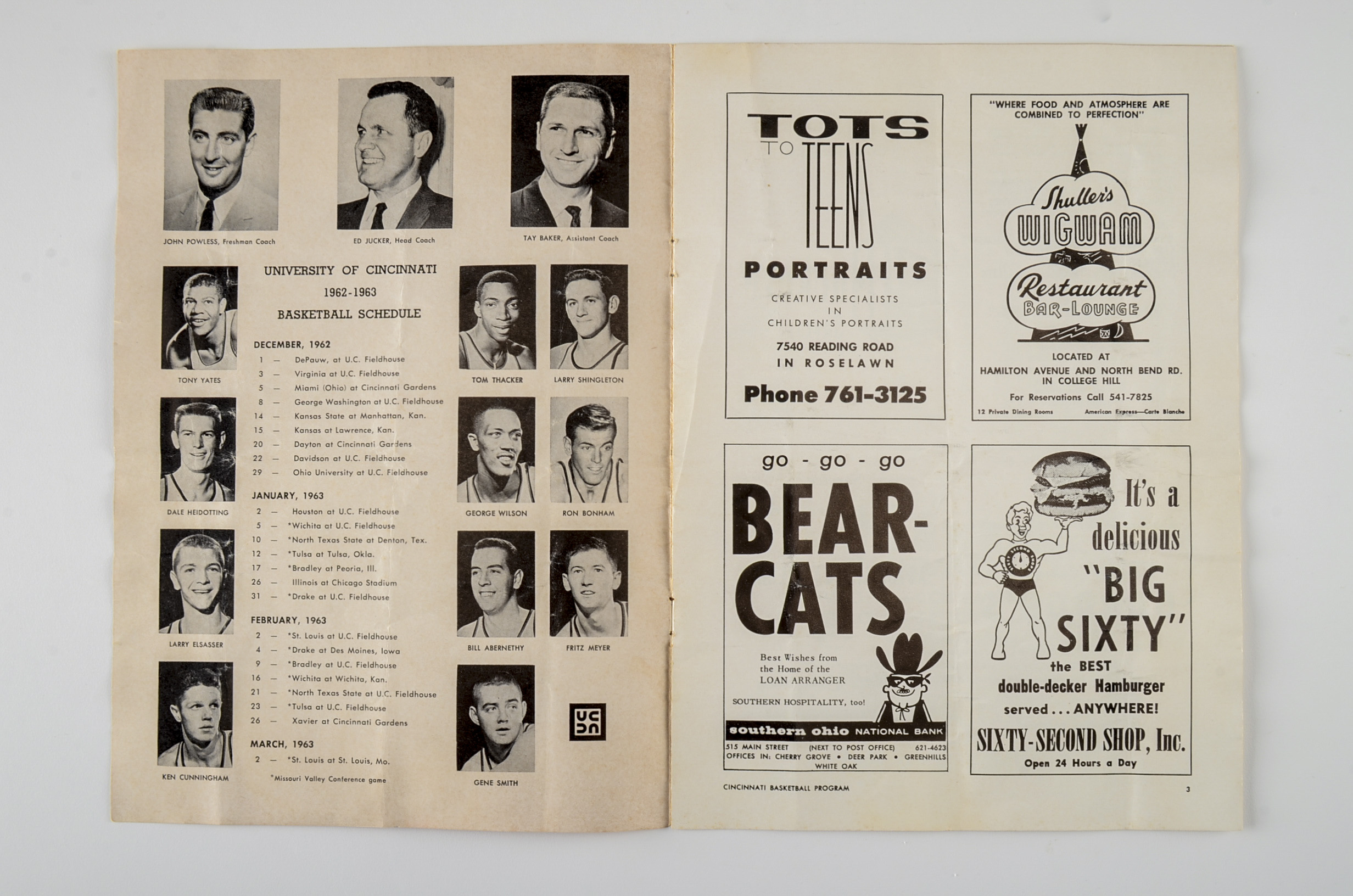 1963 UC Vs. Xavier Basketball Program Cincinnati Gardens EBTH