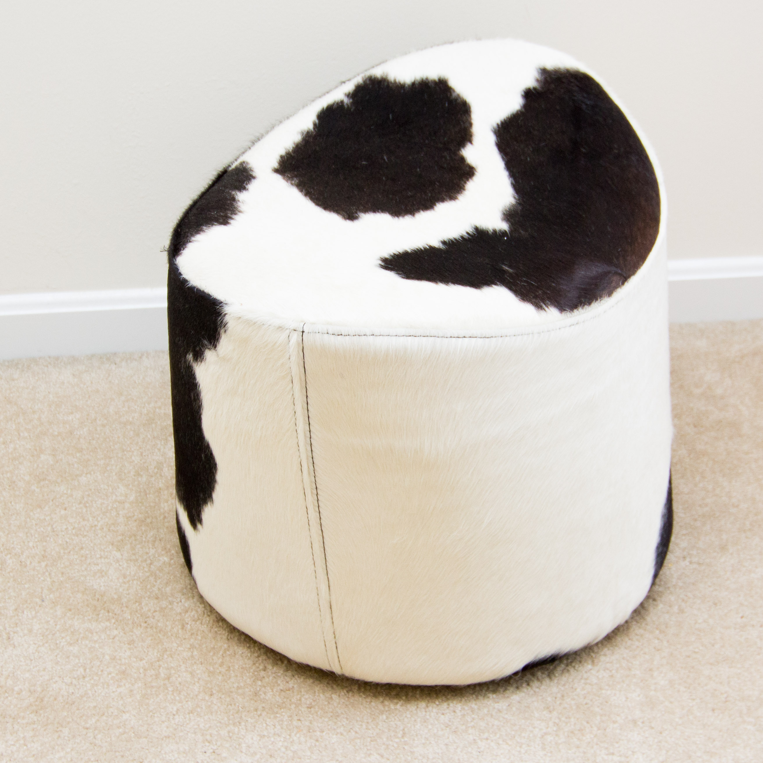 Cowhide Stool By Ikea EBTH   IMG 2048 