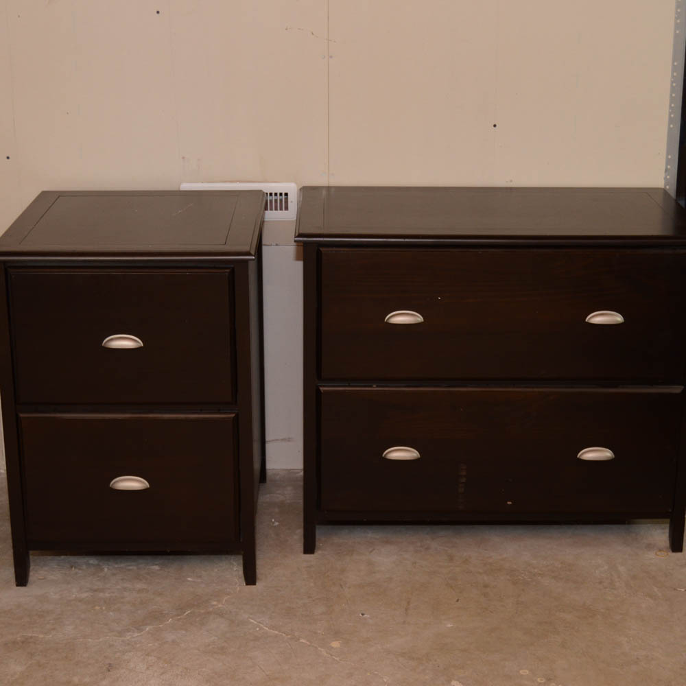 Espresso Colored Filing Cabinets Ebth