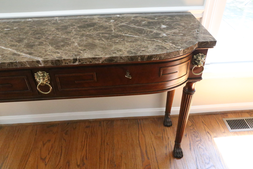 Henredon Historic Natchez Marble Top Console Table EBTH