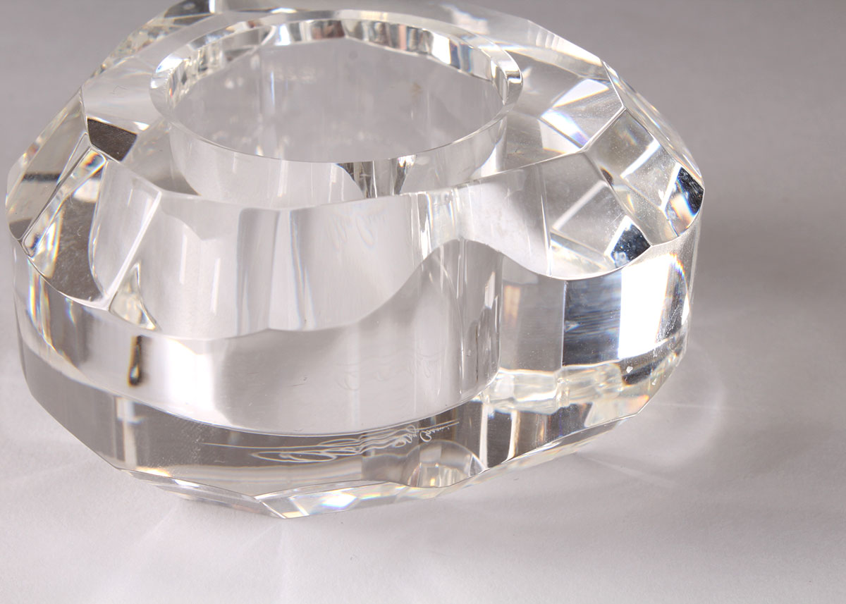 Oleg Cassini Crystal Heart Votive Candle Holders EBTH