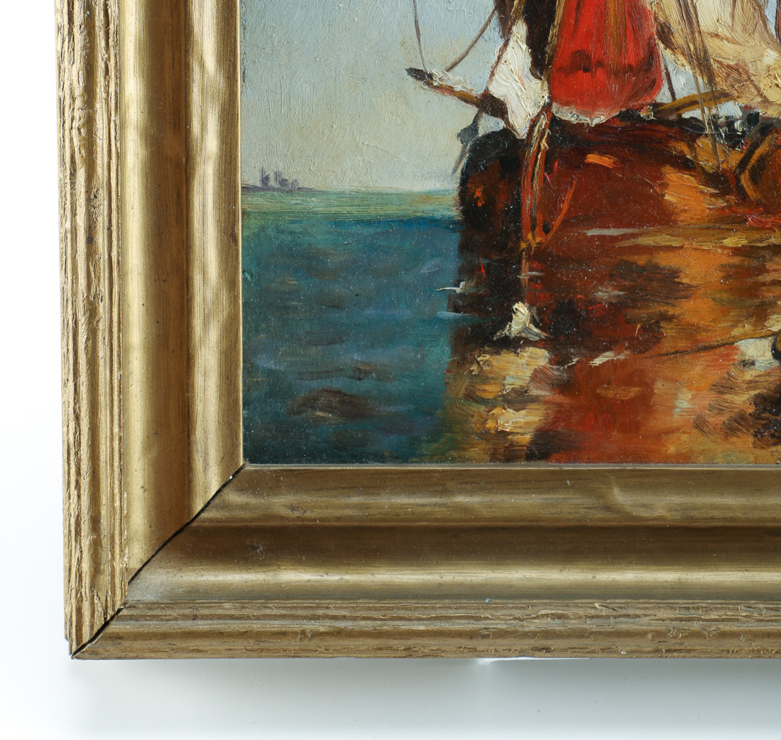 Ships of Gloucester Oil Painting EBTH