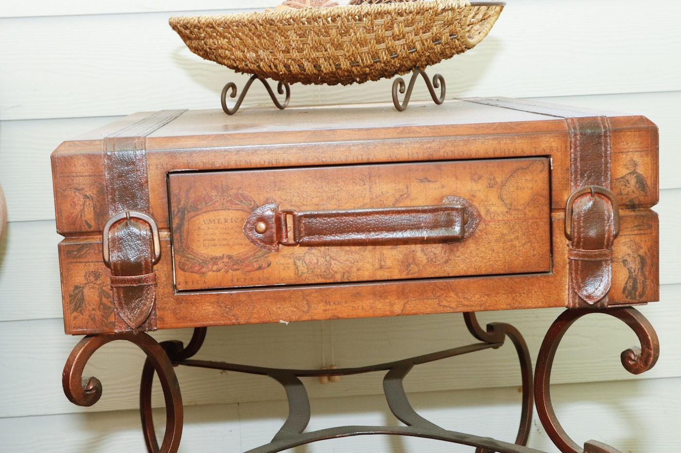 travel trunk style end table