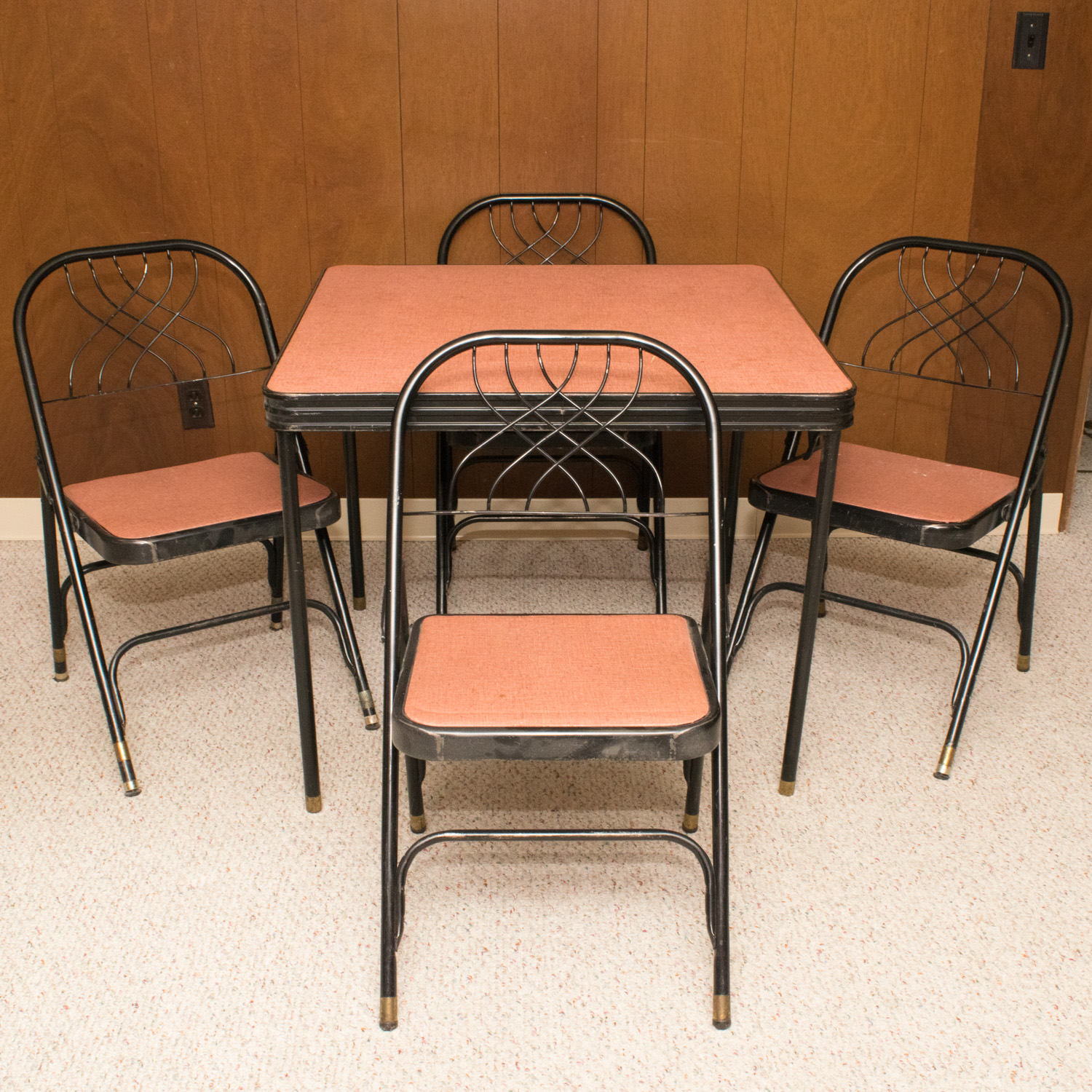 card table and four chairs