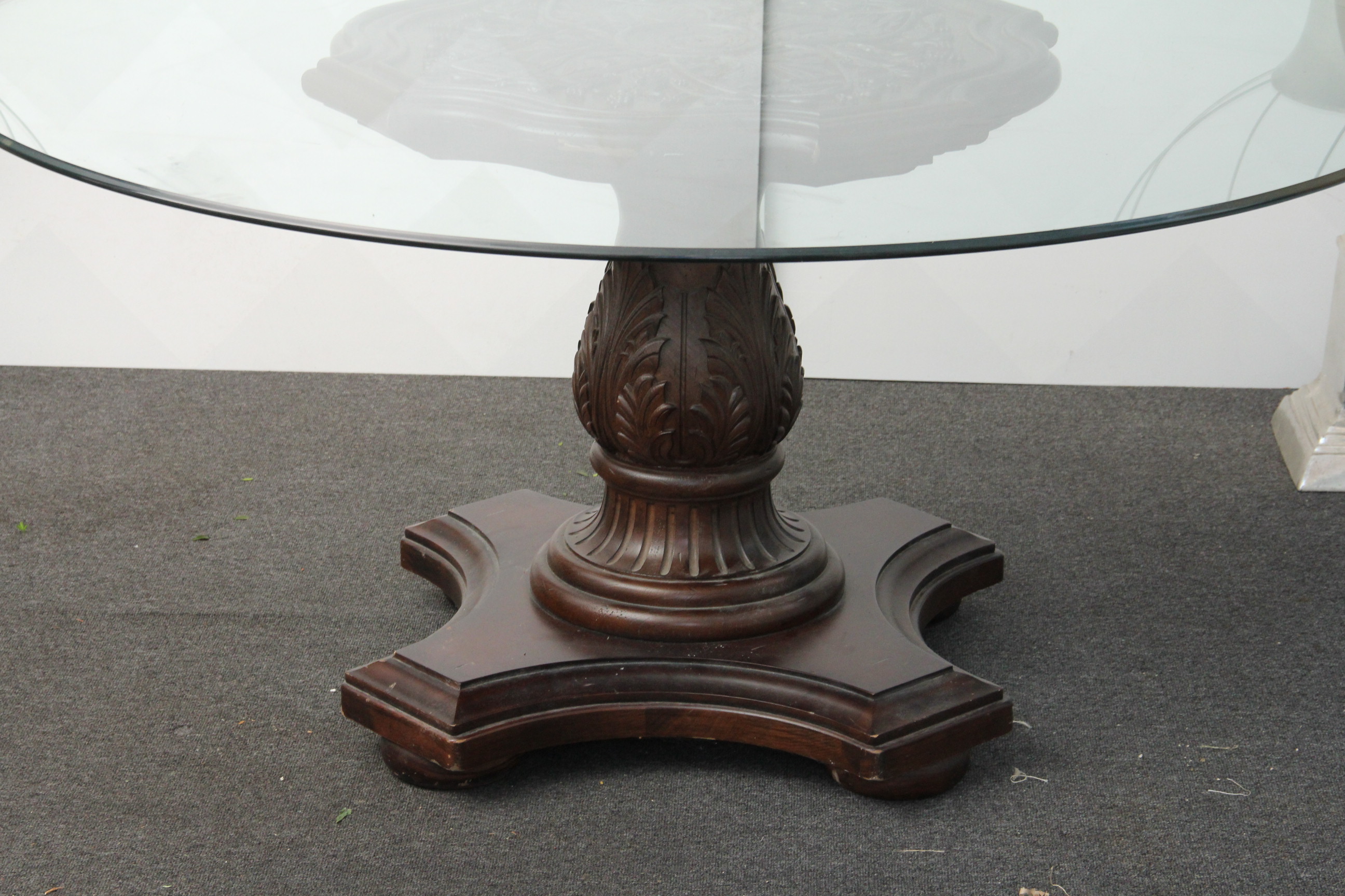Bernhardt Dining Table with Glass Top EBTH