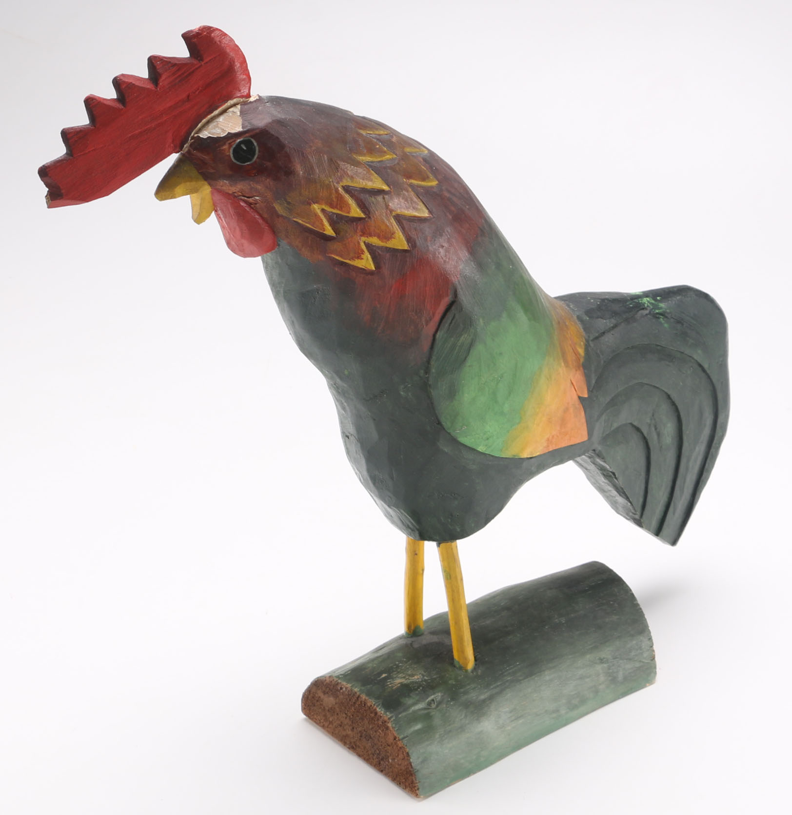 Carved Wood Rooster EBTH