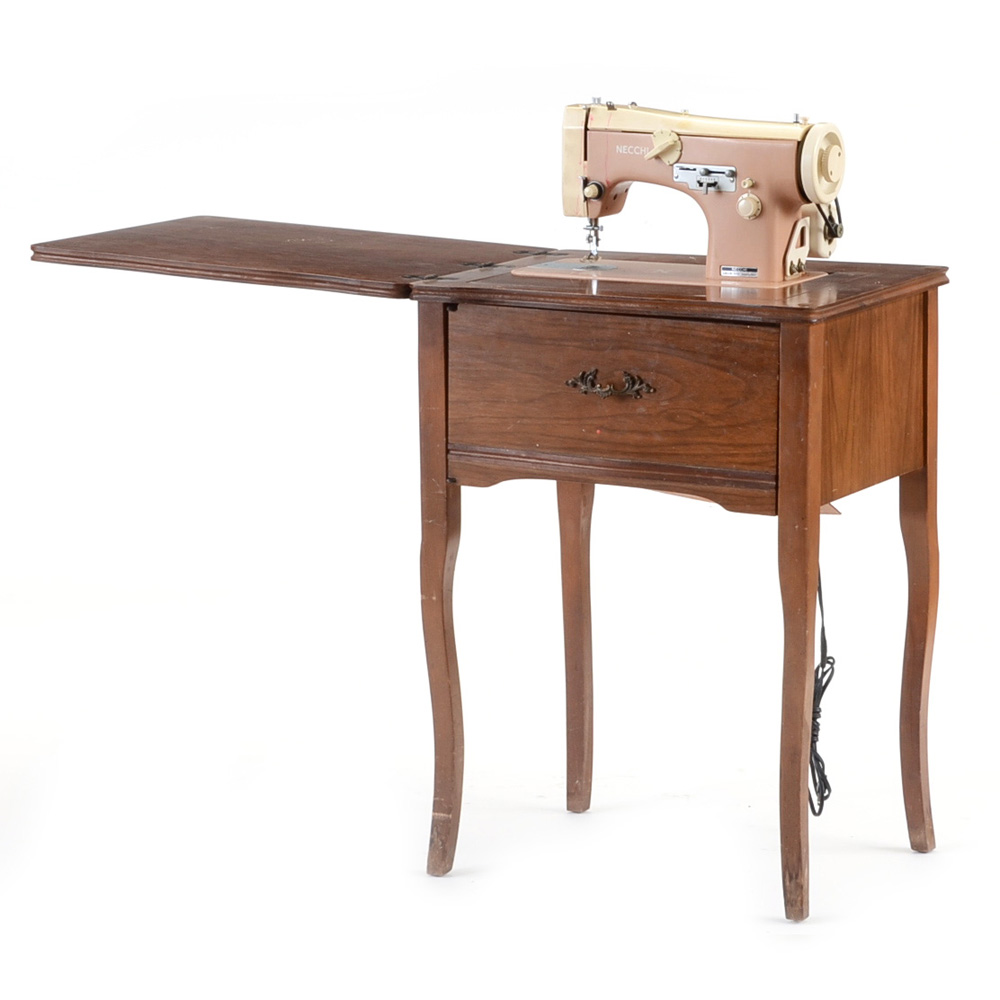Necchi Vintage Sewing Machine Table EBTH