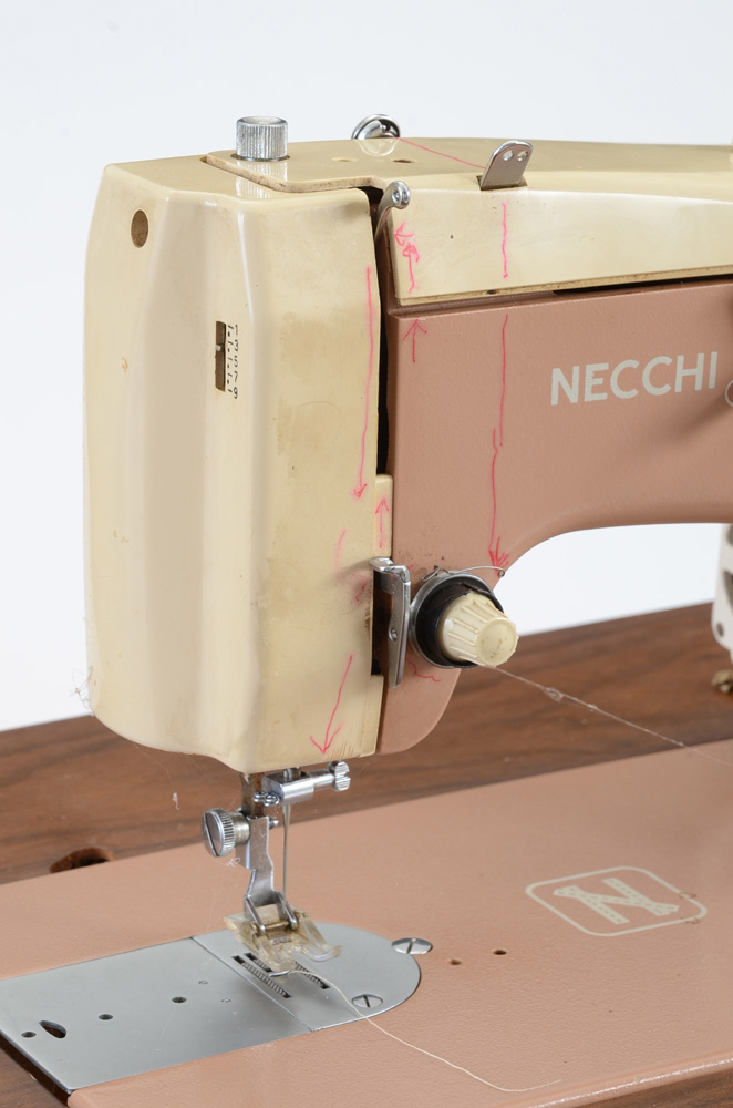 Necchi Vintage Sewing Machine Table EBTH