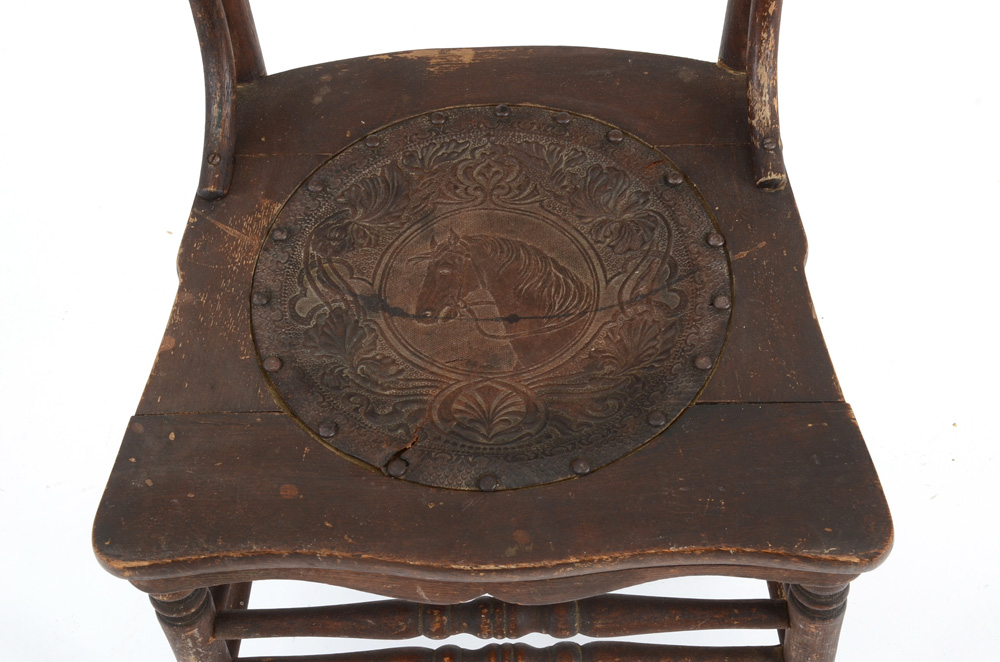 Antique Pressed Back Oak Chair | EBTH