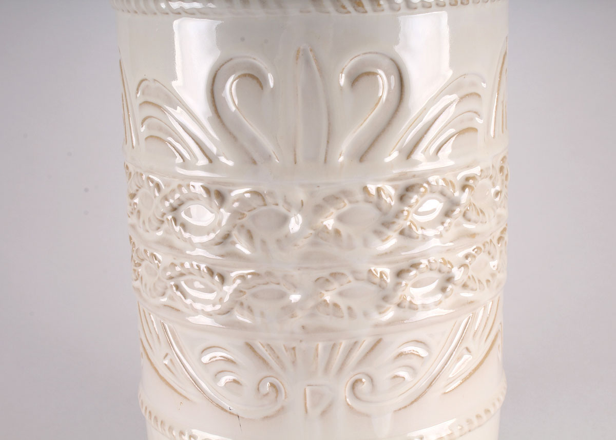 White Ceramic Umbrella Stand EBTH