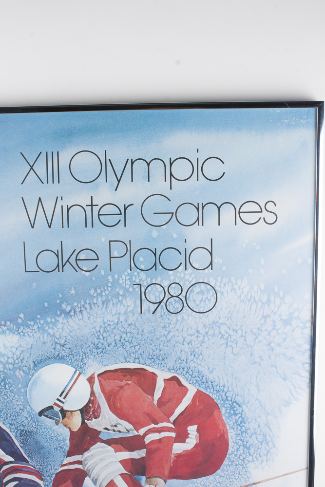 "XIII Olympics Winter Games Lake Placid 1980" Offset Lithograph | EBTH