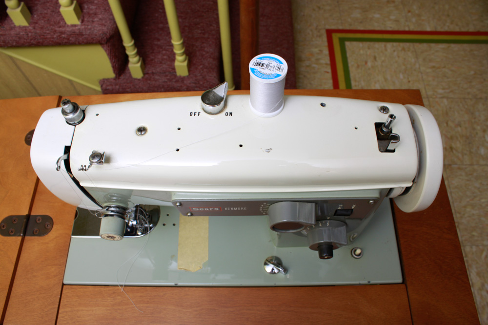 Vintage Sewing Table with Sears Kenmore Sewing Machine EBTH