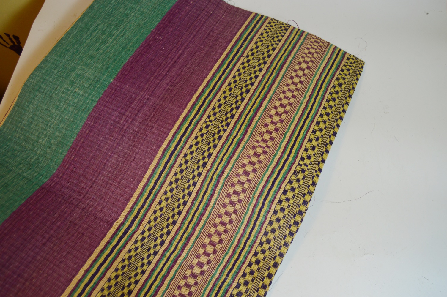 Four Vintage Philippine Woven Straw Mats EBTH