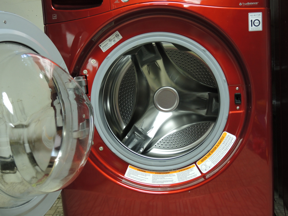 LG Cherry Red Front Loading HE Washer and Dryer Set EBTH