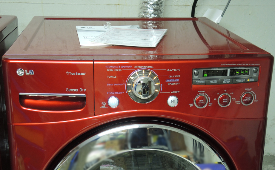 LG Cherry Red Front Loading HE Washer and Dryer Set EBTH