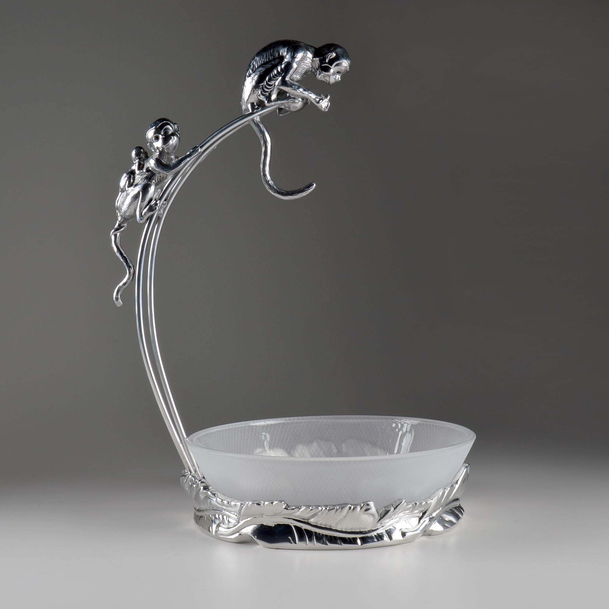 Arthur Court Monkey Fruit Bowl with Banana Hook EBTH