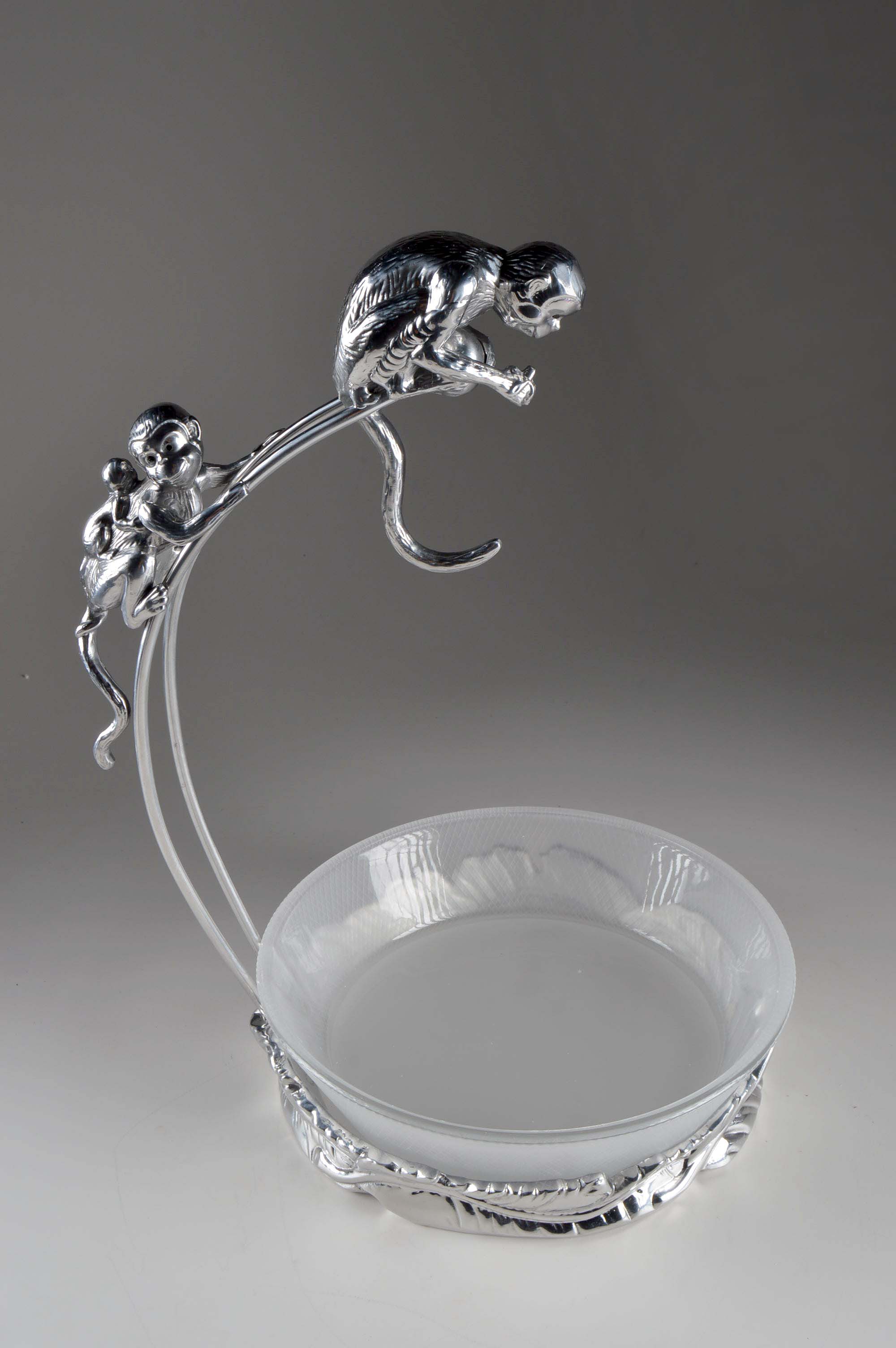 Arthur Court Monkey Fruit Bowl with Banana Hook EBTH