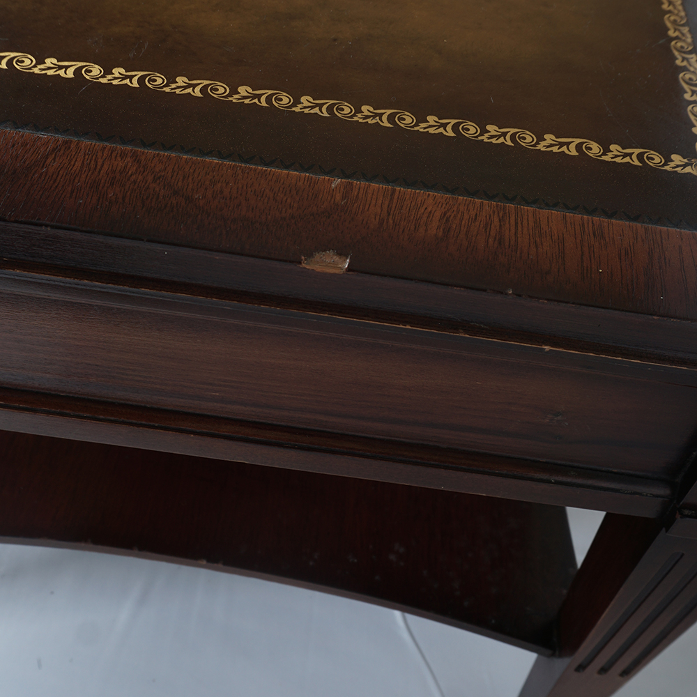 Federal Style Coffee Table with Leather Inlay EBTH