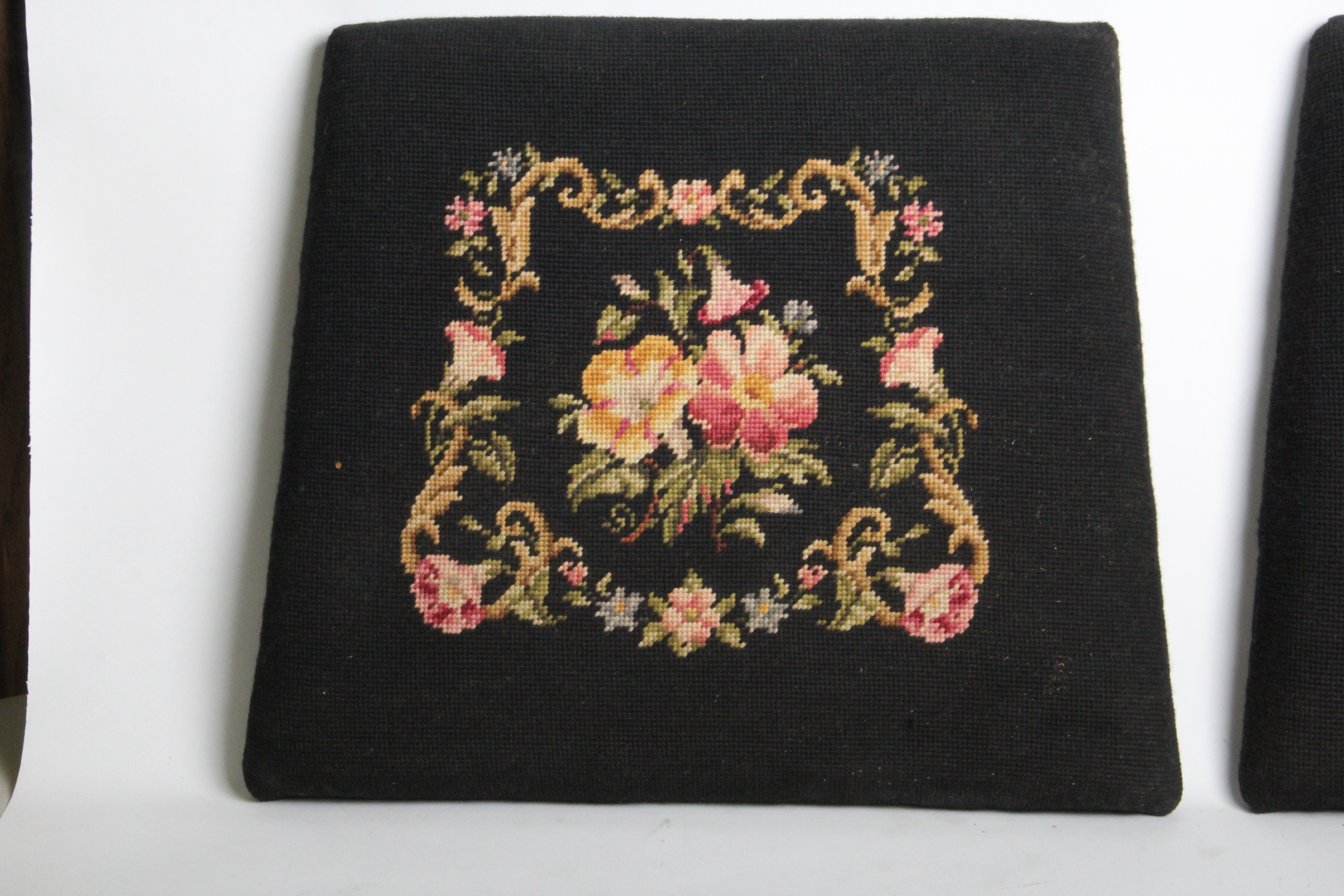 Pair of Needlepoint Chair Seats EBTH