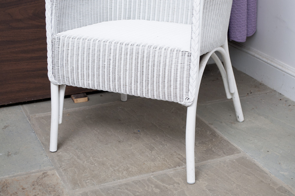 White Wicker Club Chair EBTH