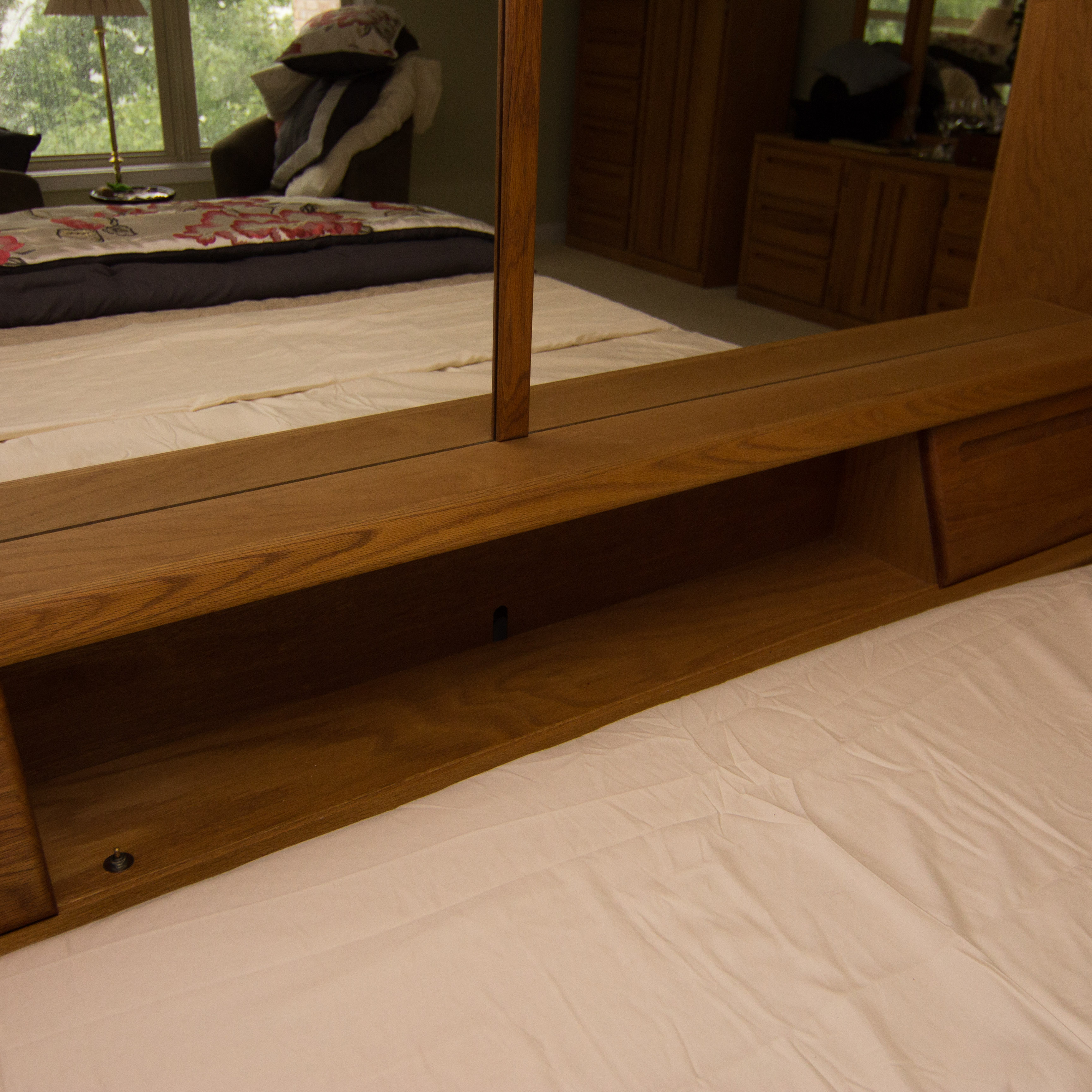 Vintage Oak King Headboard EBTH