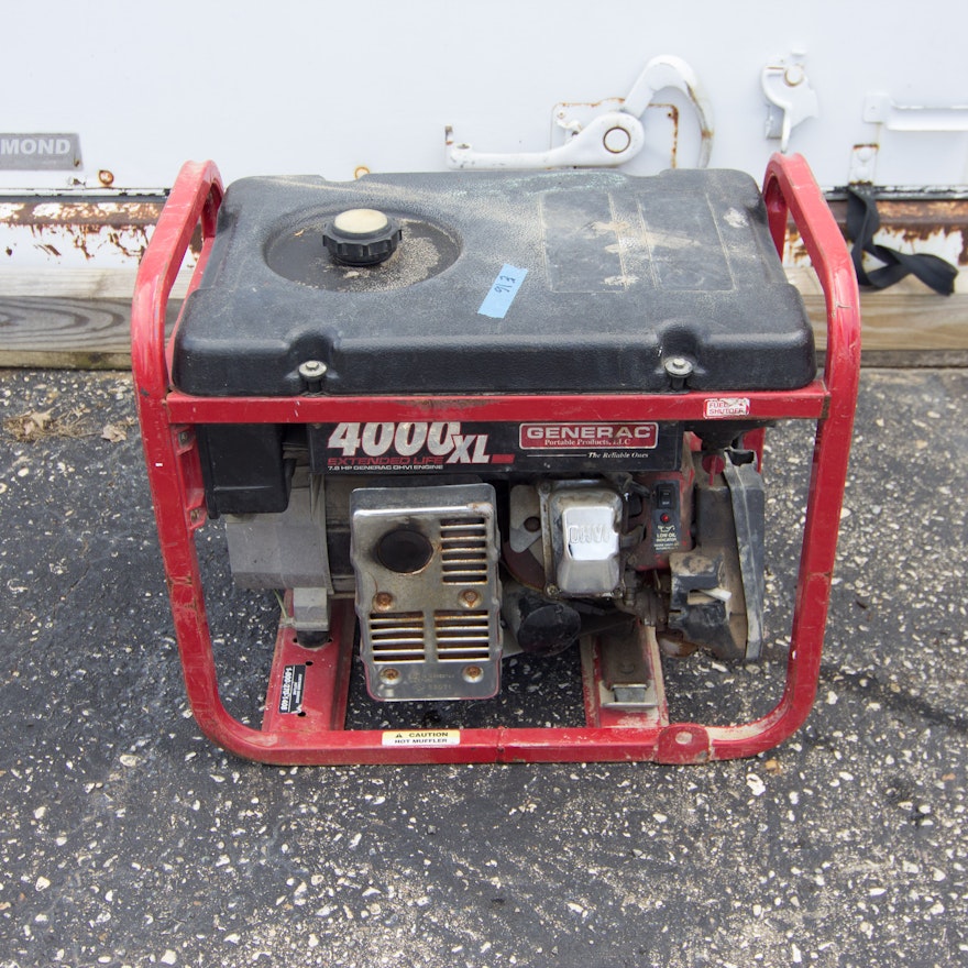 Generac Gas Powered 4000XL Extended Life 7.8 HP Generator EBTH