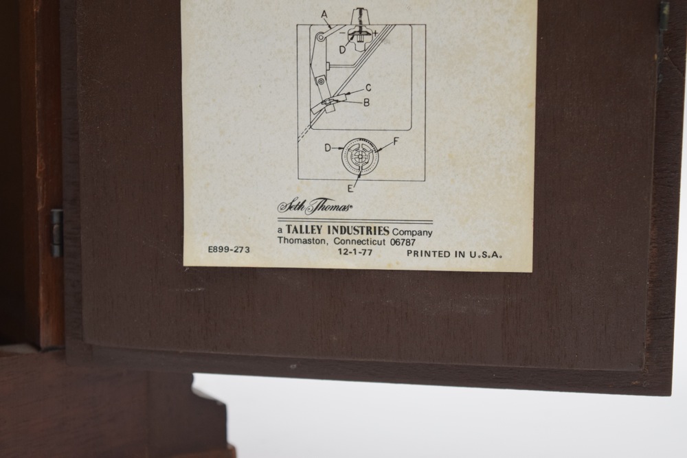 Seth Thomas Legacy 3W Mantel Clock With Original Manual EBTH