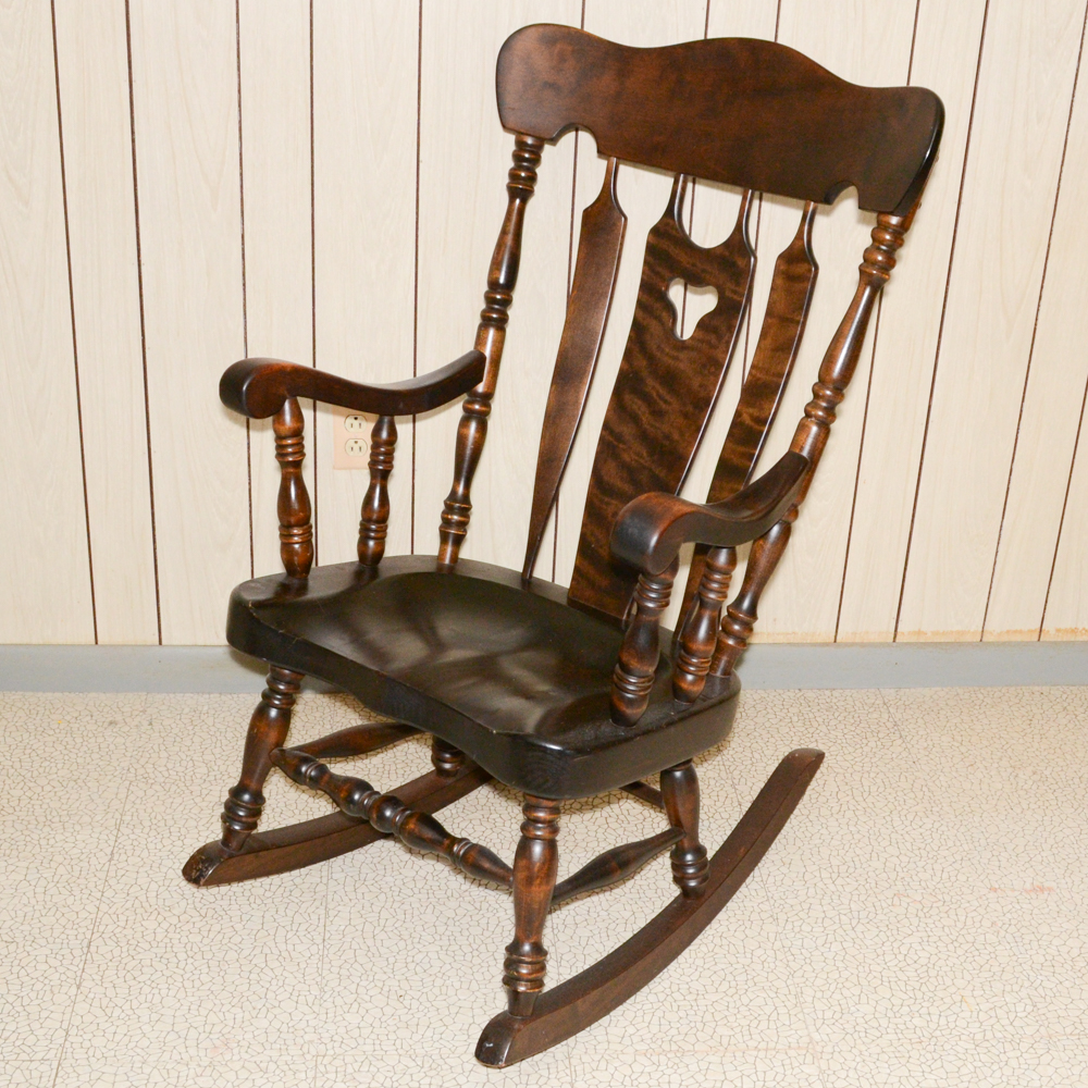 S Bent Bros Colonial Style Rocking Chair Ebth