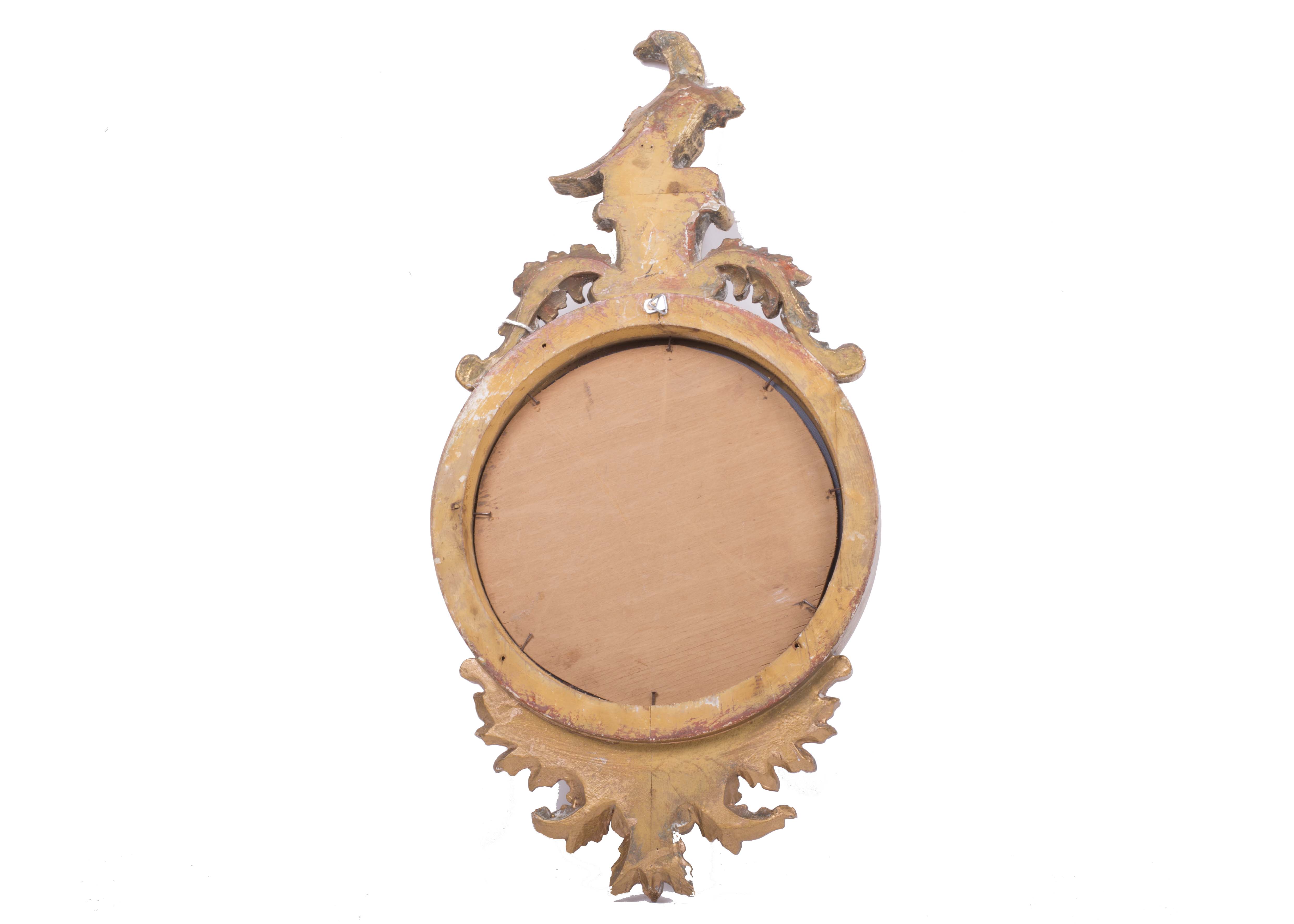 Vintage Gold Carved Wooden Eagle Mirror EBTH