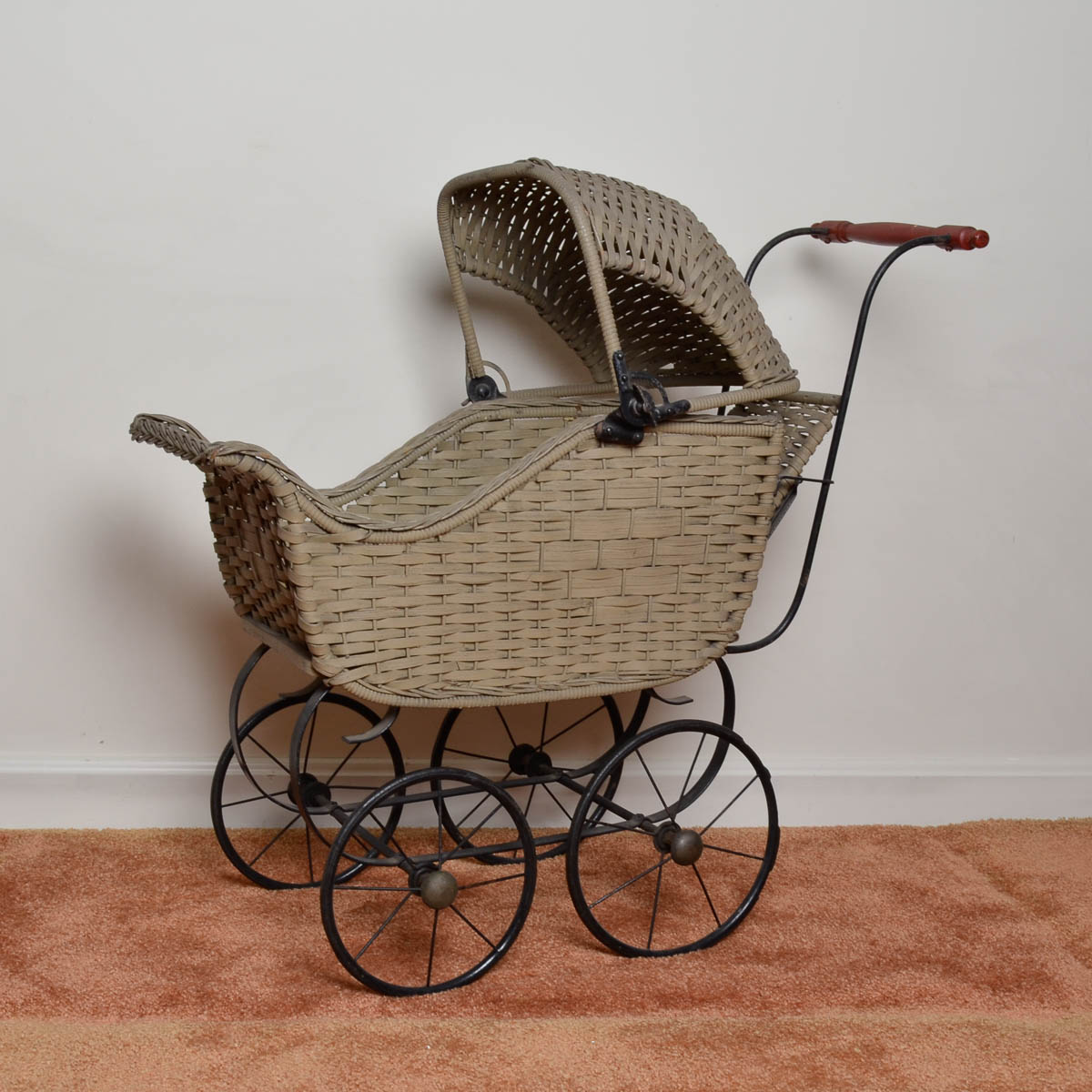 Vintage Wicker Doll Stroller EBTH
