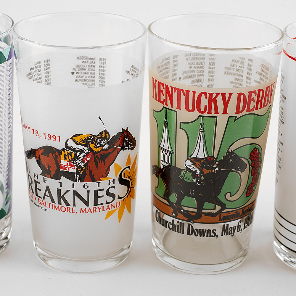 Collection of Kentucky Derby and Preakness Glasses EBTH
