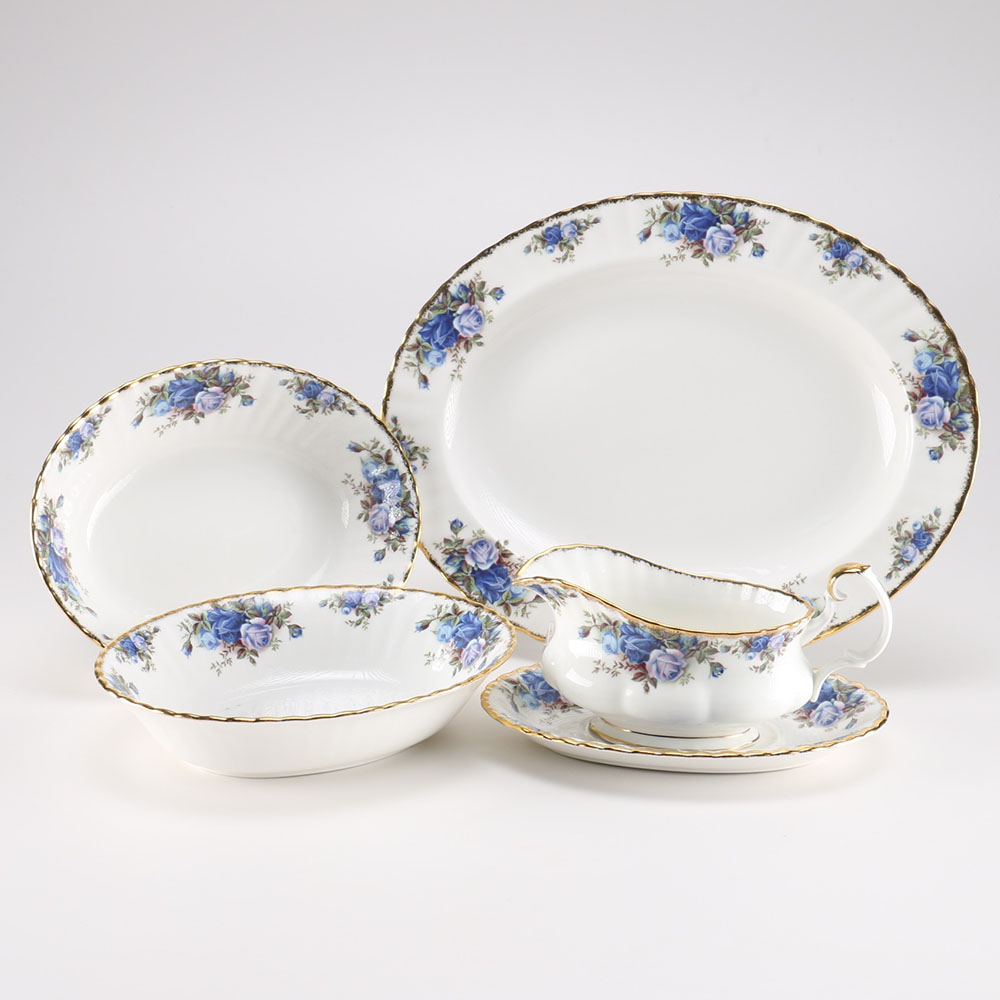 Set of Royal Albert "Moonlight Rose" Bone China Dinnerware EBTH