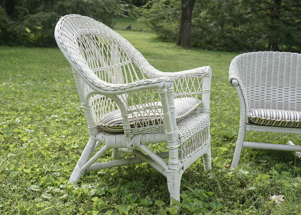 Children's Wicker Rocker and Armchair EBTH