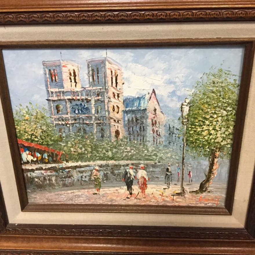 Oil Painting Signed Burnett Oil Painting Signed Burnett