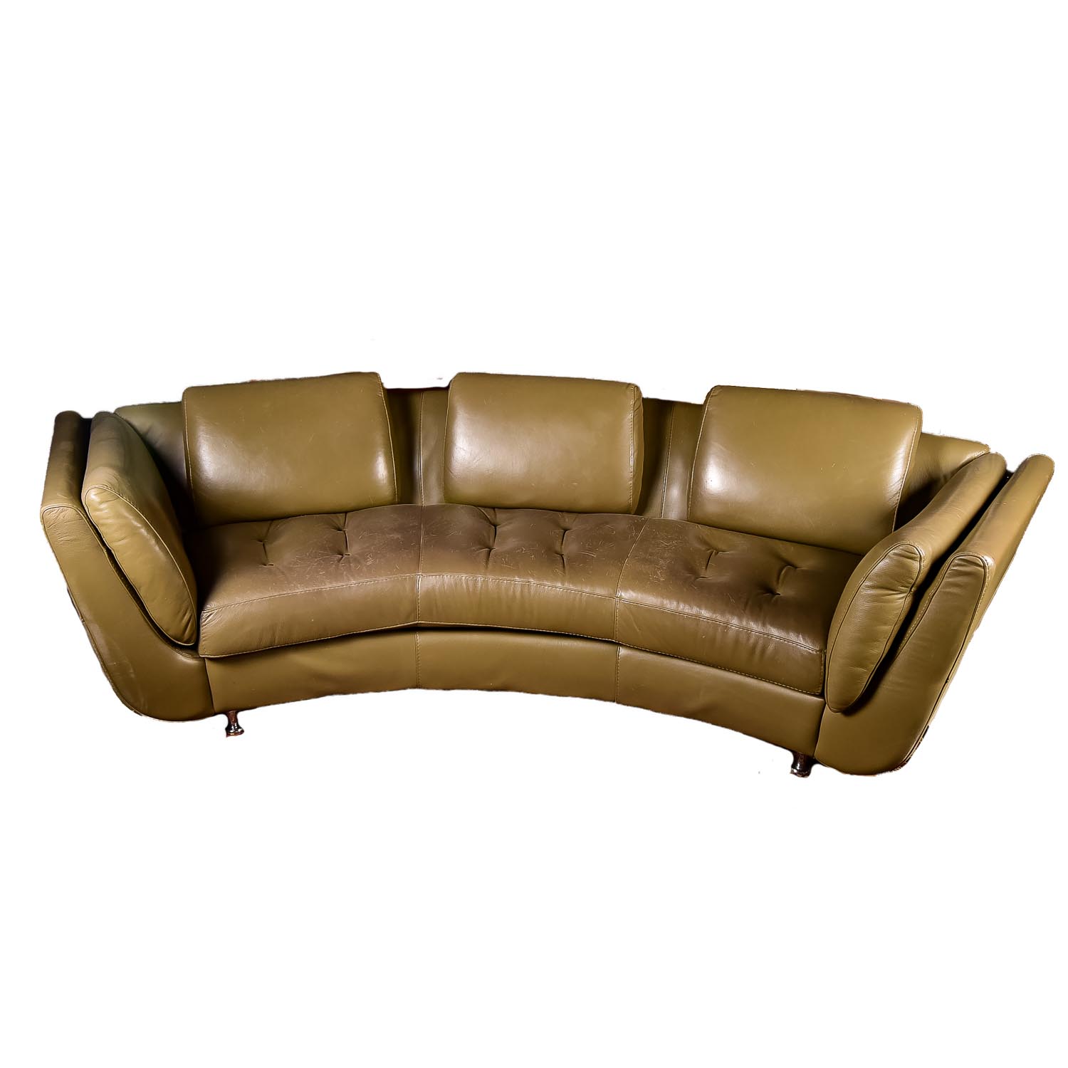 MidCentury Modern Leather Couch EBTH