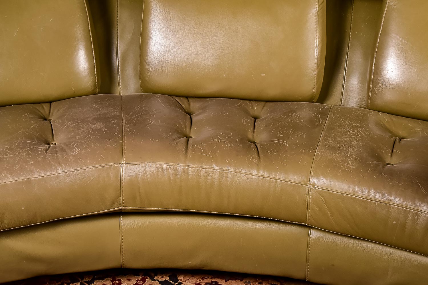 MidCentury Modern Leather Couch EBTH