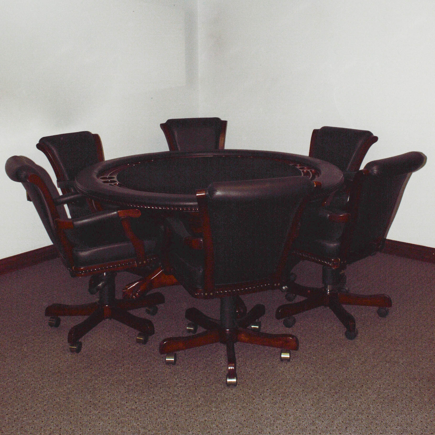 Poker Table with Six Arm Chairs EBTH