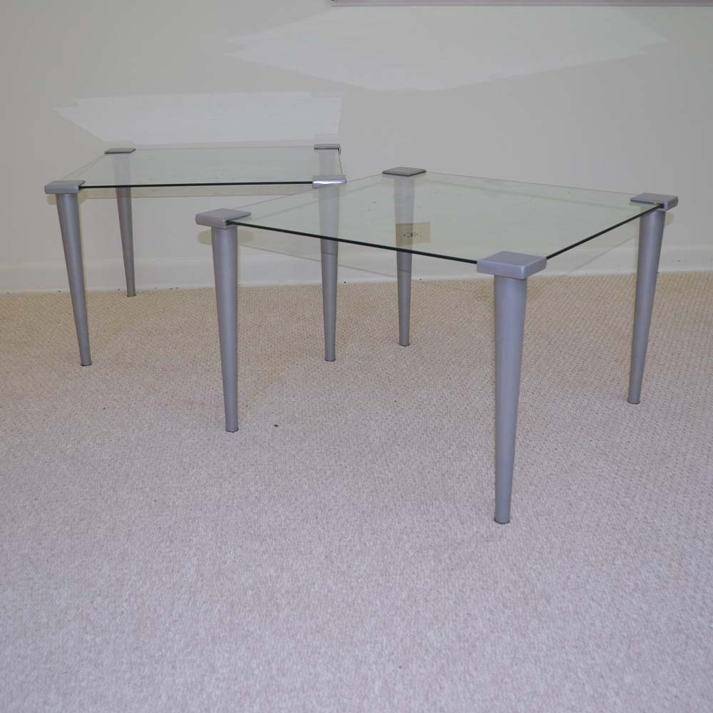 Glass And Metal Side Tables EBTH
