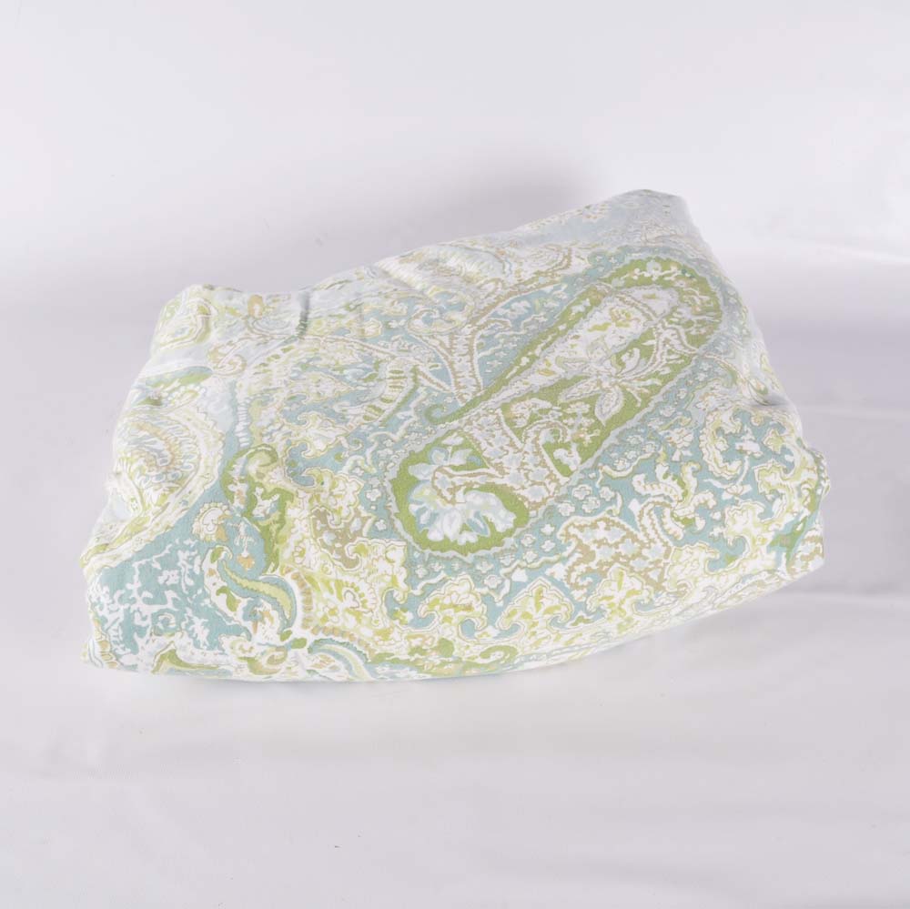 Pottery Barn King Size Paisley Duvet Cover Ebth