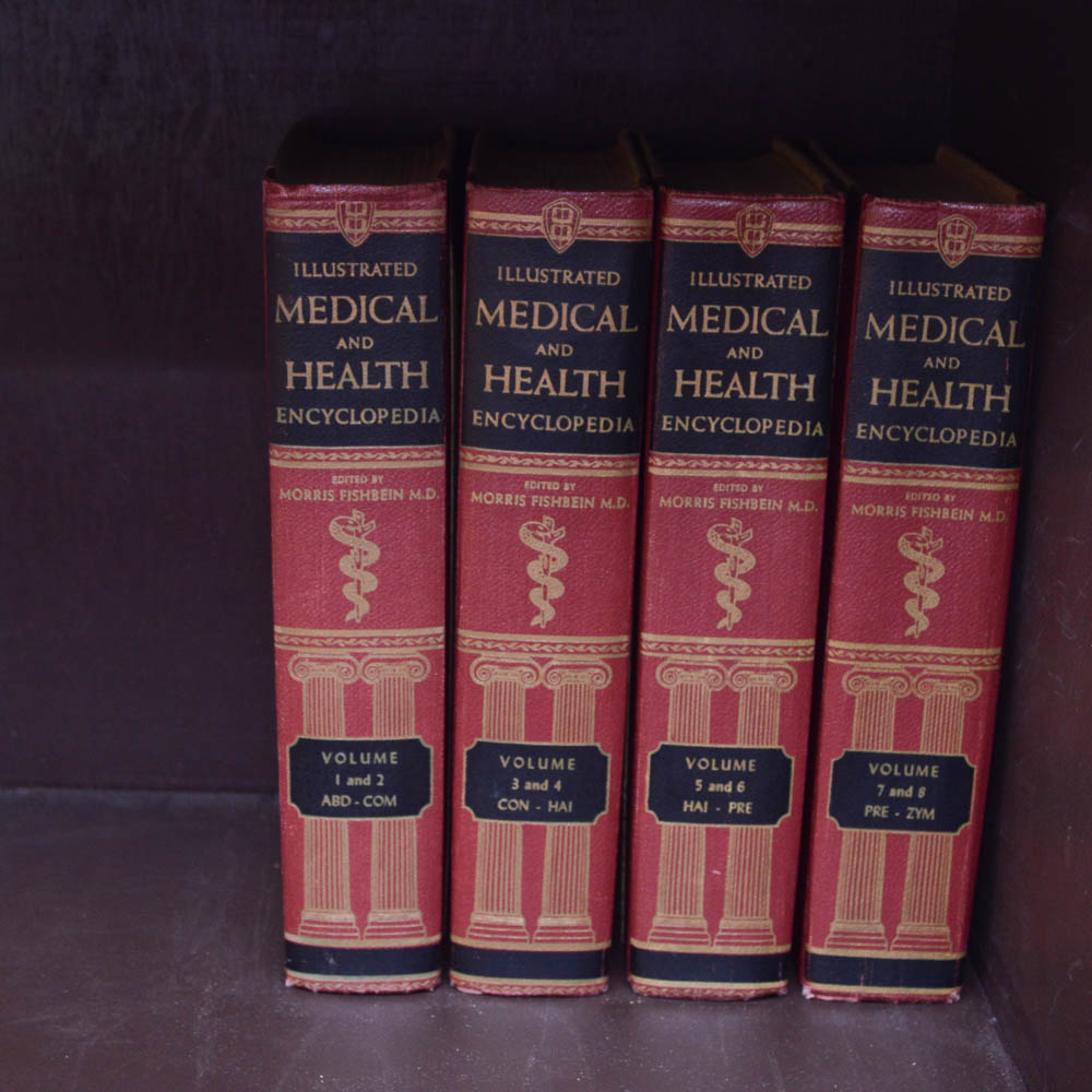 Vintage Eight Volume Medical Reference Books EBTH