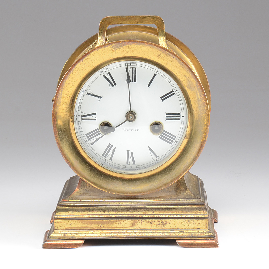 Waterbury Eight Day Bronze Ship's Bell Mantle Clock EBTH
