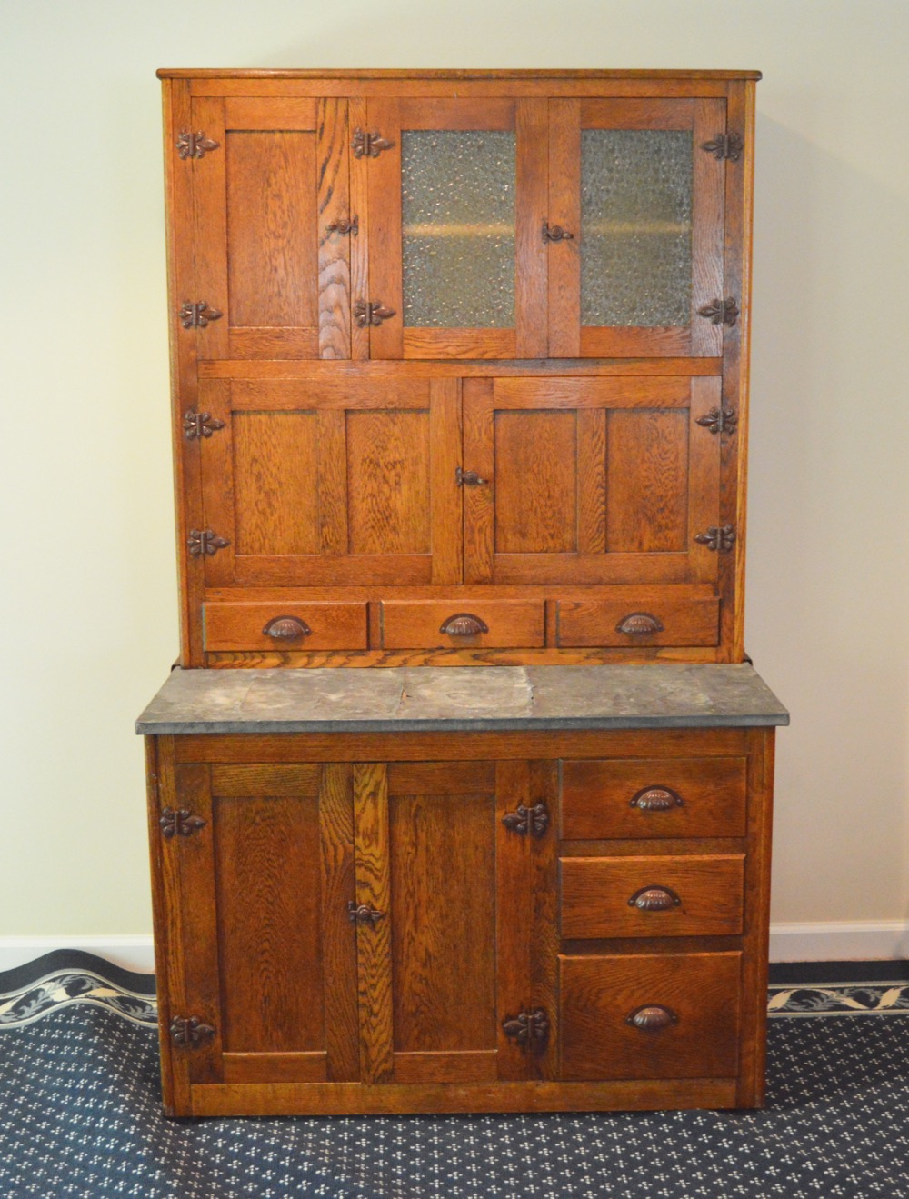 Antique Oak Hoosier Style EBTH