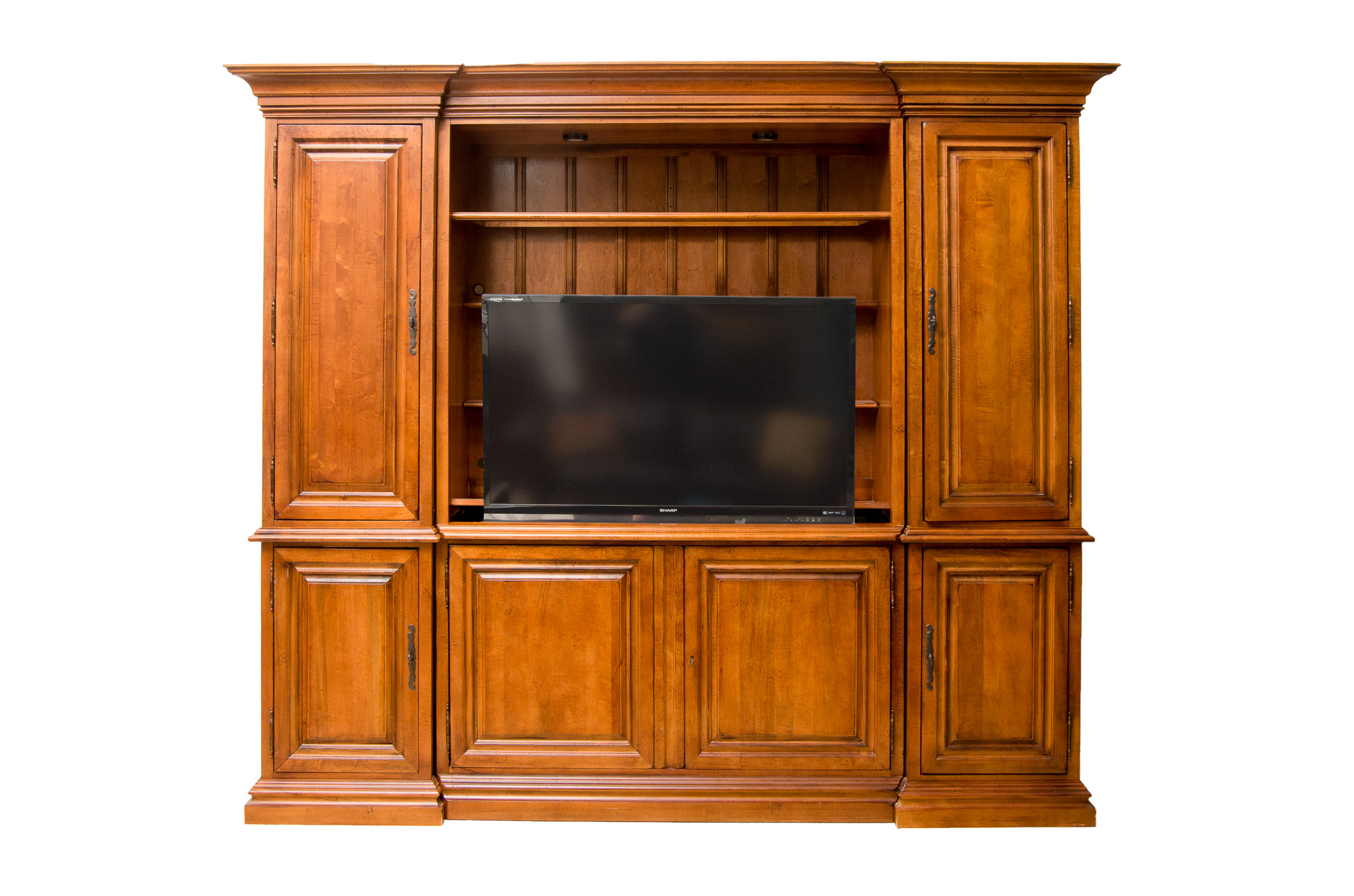 Stanley Furniture Company Wood Entertainment Center With Tv Ebth