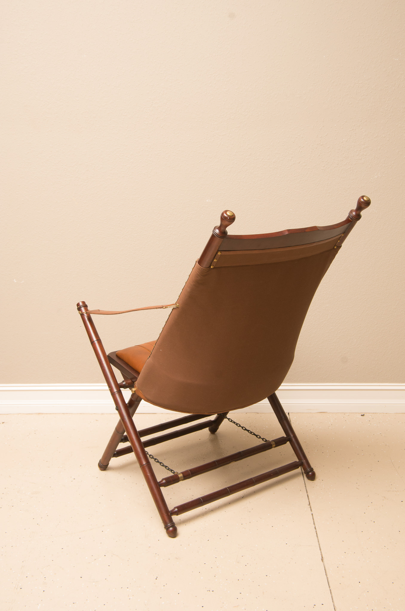 National Geographic Home Collection Folding Leather Chair EBTH